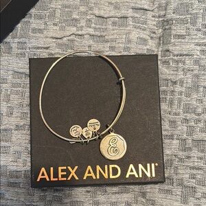 Alex and Ani Silver ‘E’ Charm Bracelet